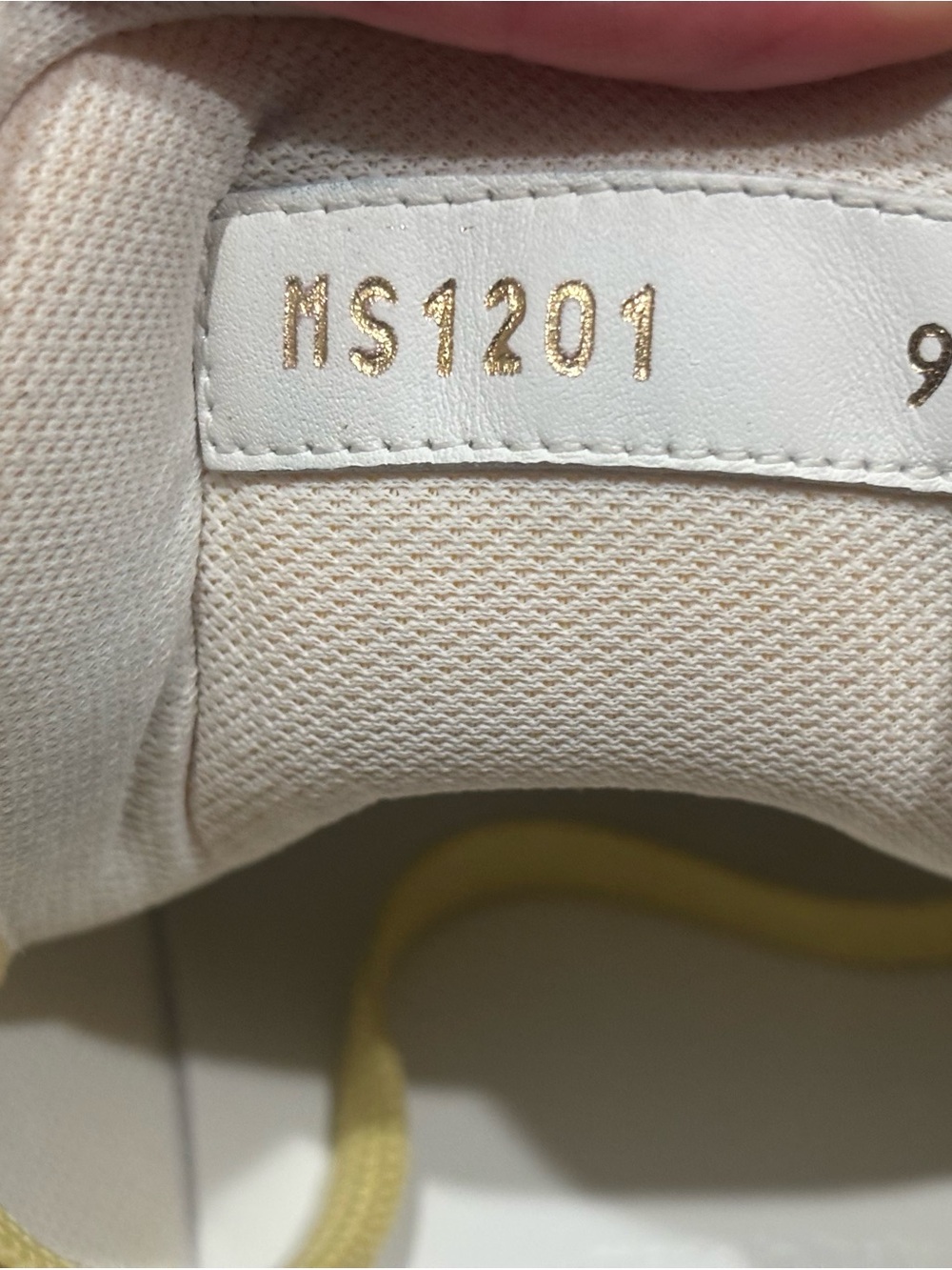 Louis Vuitton White Sneakers with Green & Yellow Floral Detail - Picture 4 of 12